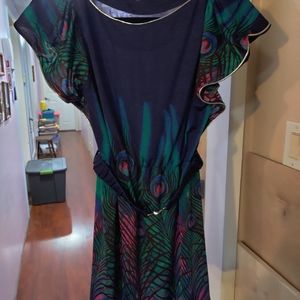 Moon Collection Peacock pattern dress